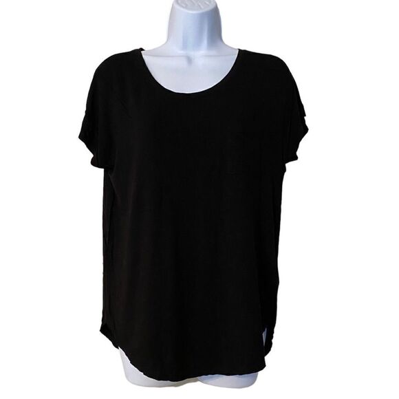 Artisan NY Womans Black Cap Sleeve Top - Picture 1 of 4